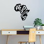 Wallity Africa - 435 Escultura de Pared de Metal Negra